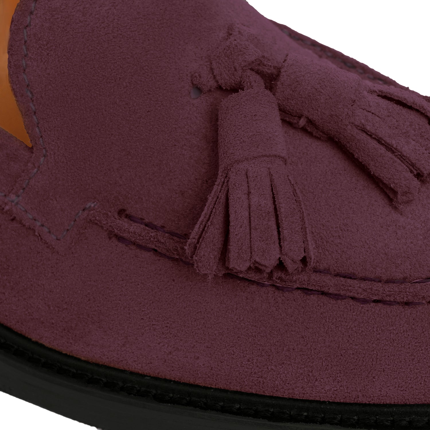 Mocassini  Donna con fiocco in Camoscio - Bordeaux