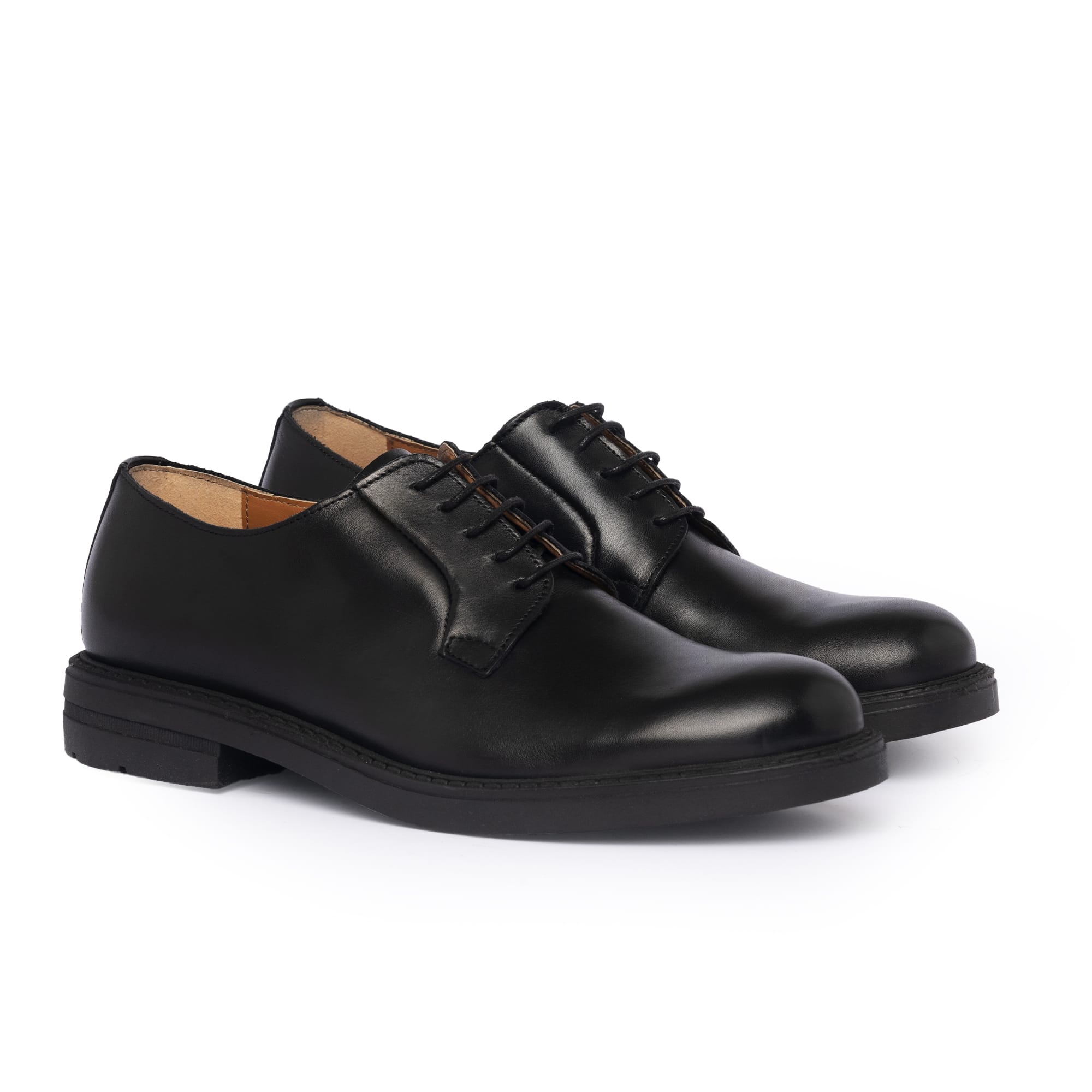 Stringate Derby in Pelle - Nero