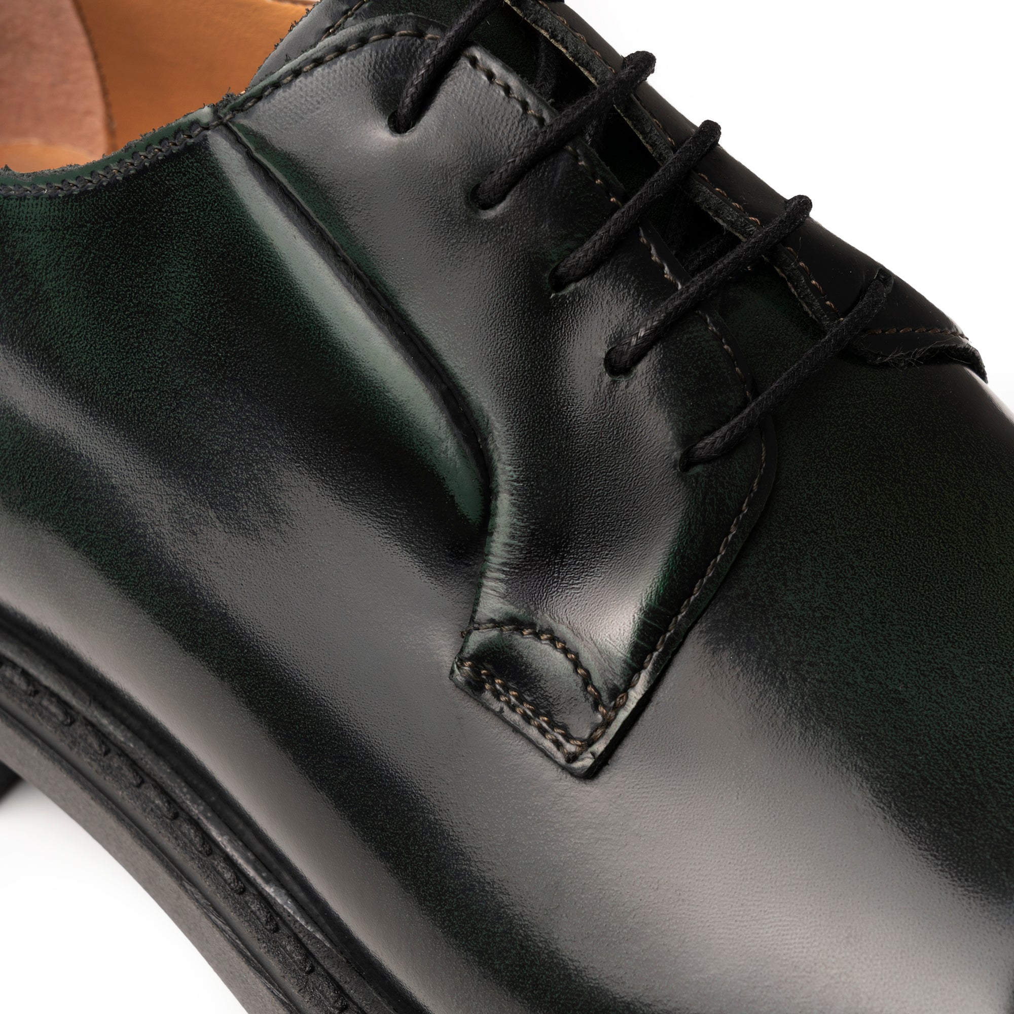 Stringate Derby in Pelle - Verde