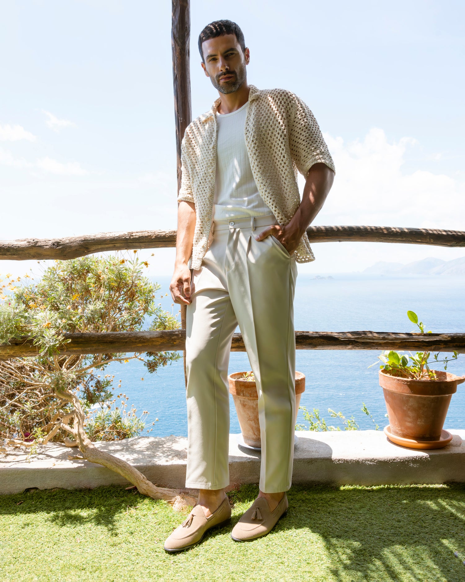 Mocassini con fiocco in Camoscio - Taupe