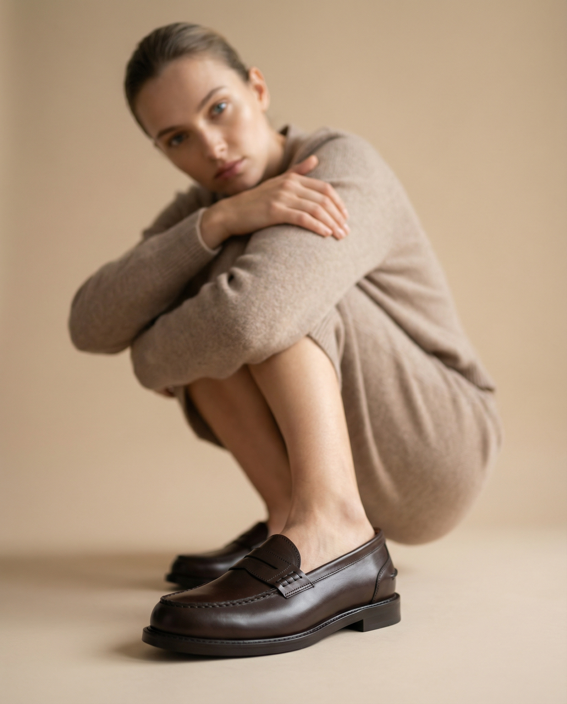 Mocassini Donna in Pelle - Testa di Moro