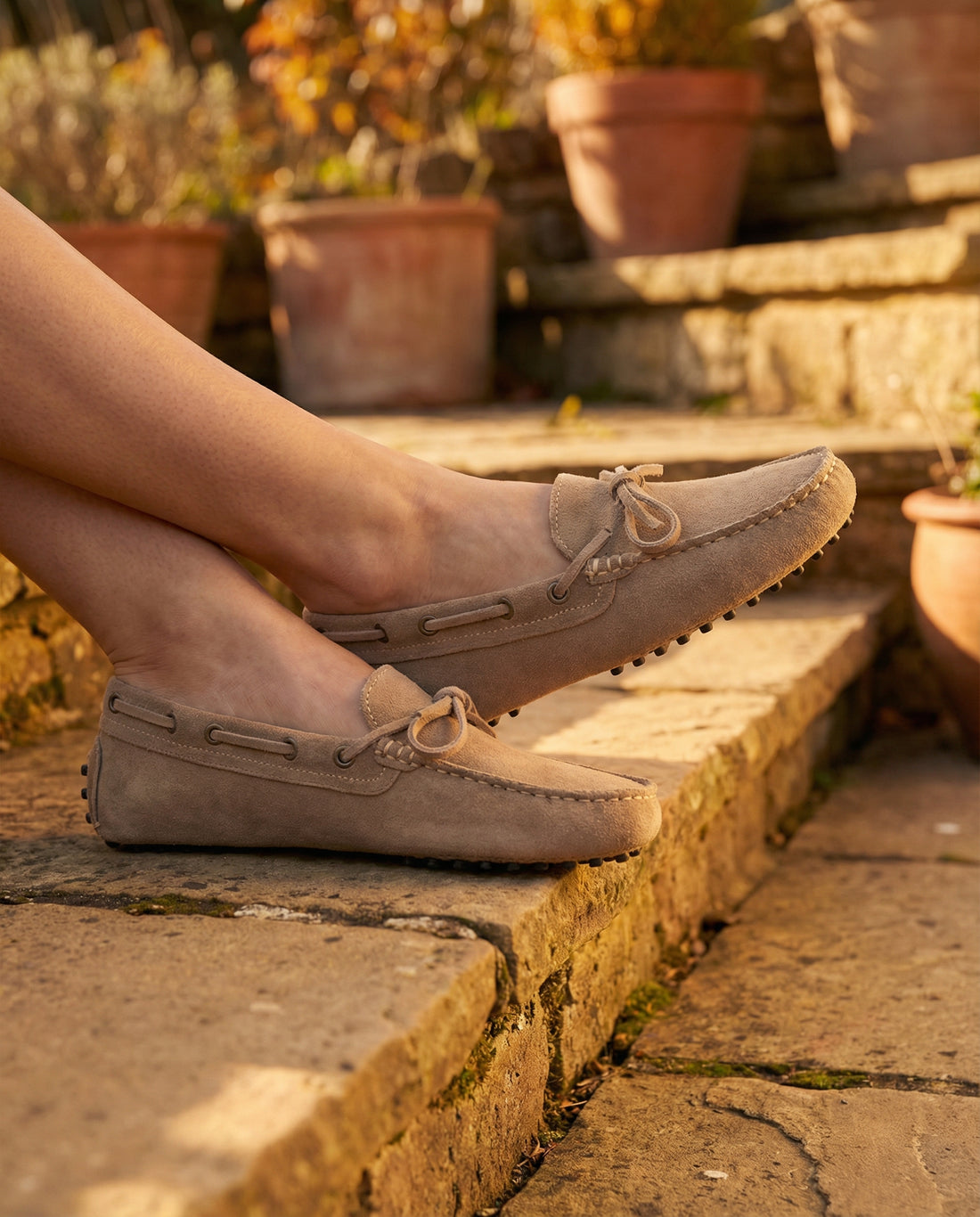 Gommino Donna in camoscio - Taupe