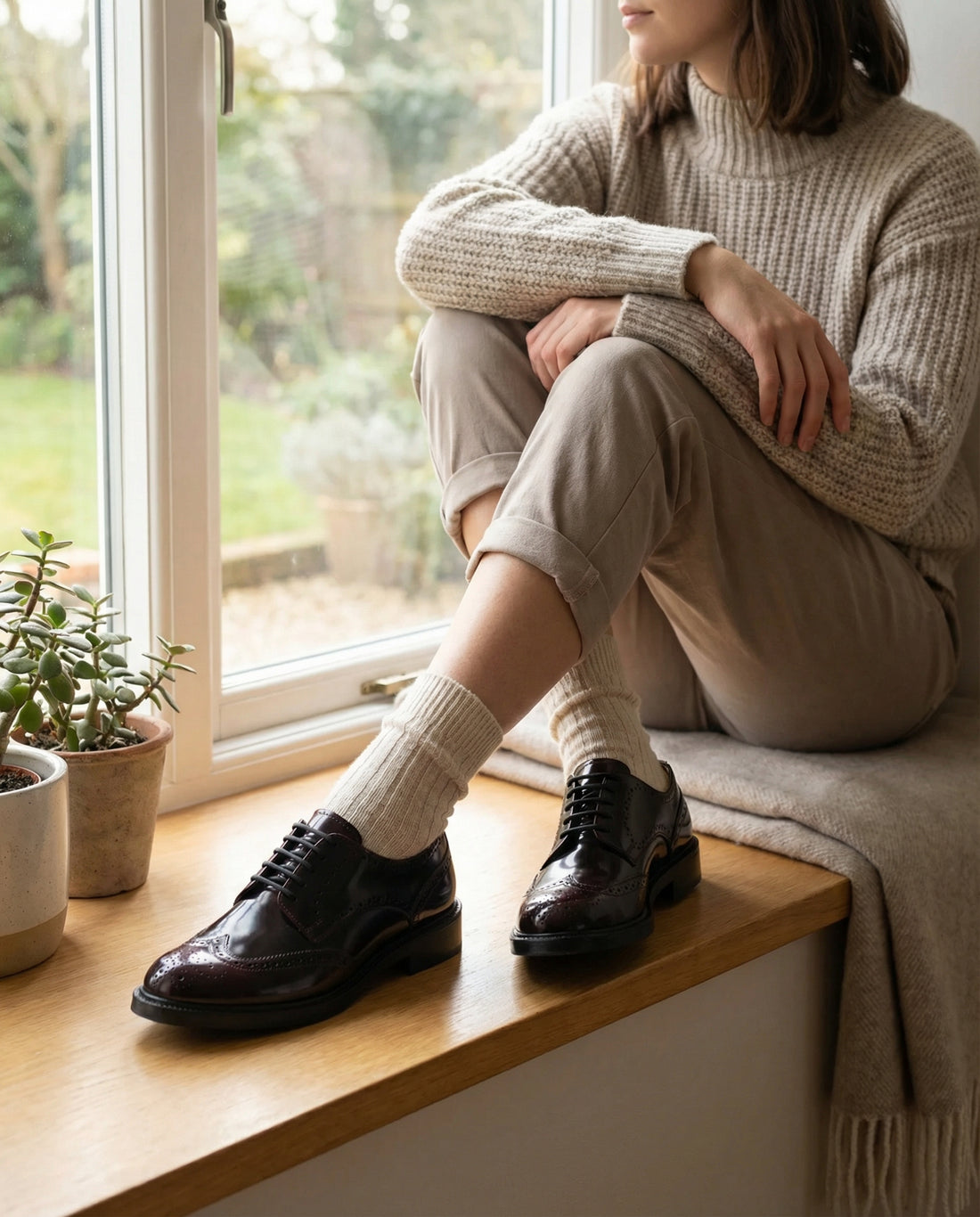 Francesina Donna in Pelle - Bordeaux