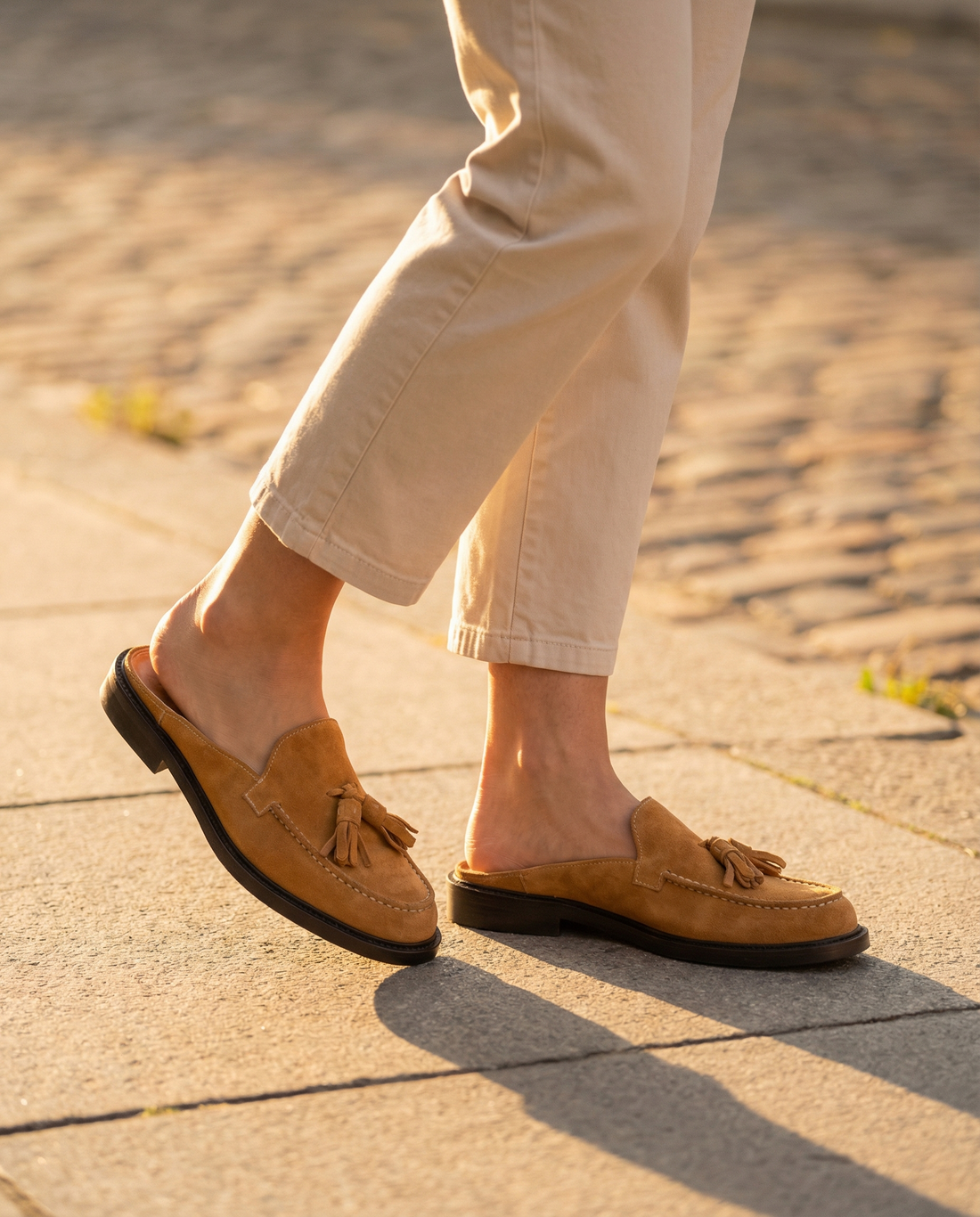 Mocassino Sabó Bom bom in camoscio cuoio - Donna