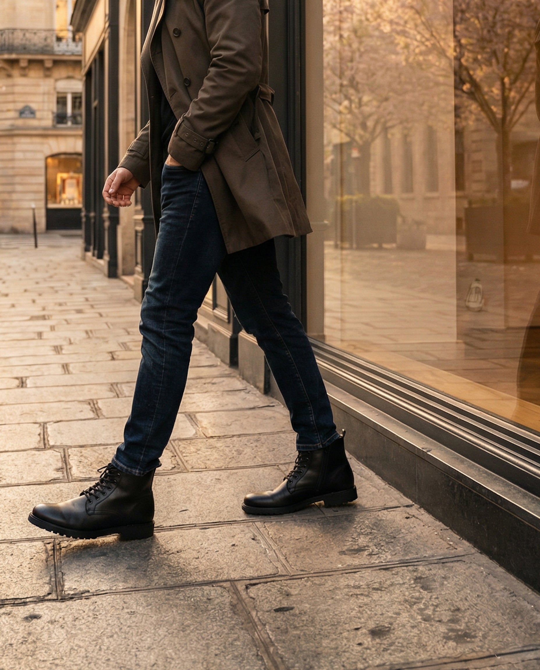 Stivaletti Lisci in Pelle - Nero