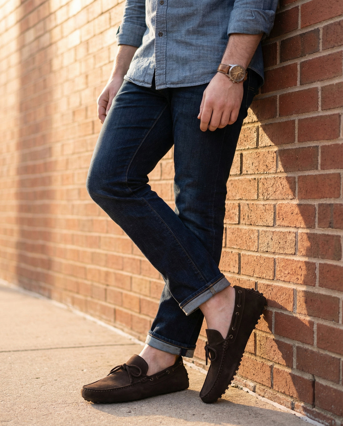 Mocassini Gommino in Camoscio - Testa di Moro