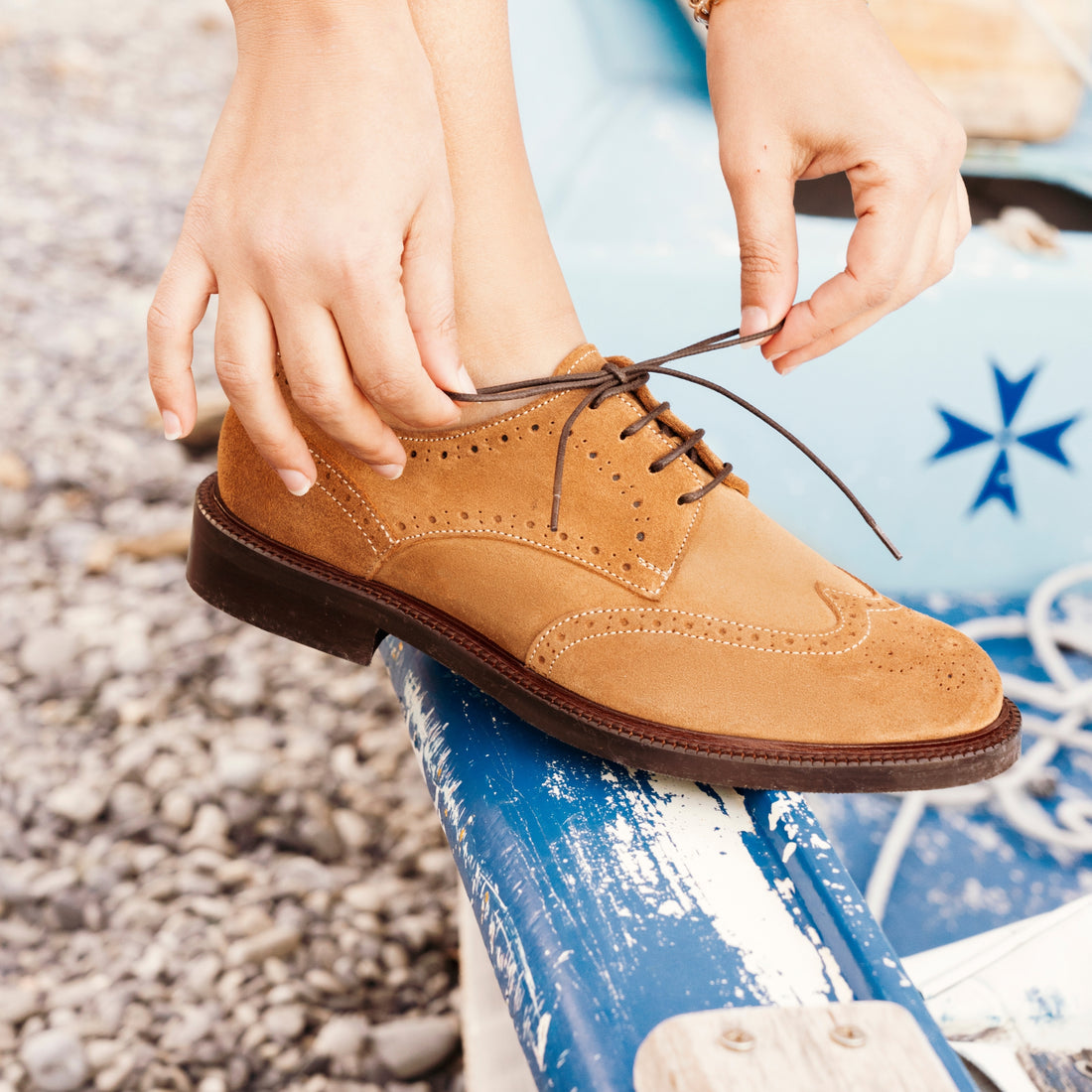 Francesina Donna in Camoscio - Cuoio