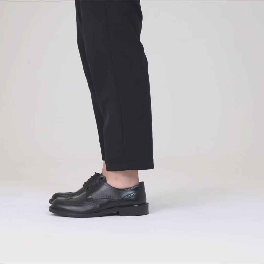Francesina Donna in Pelle Abrasivato - Nero