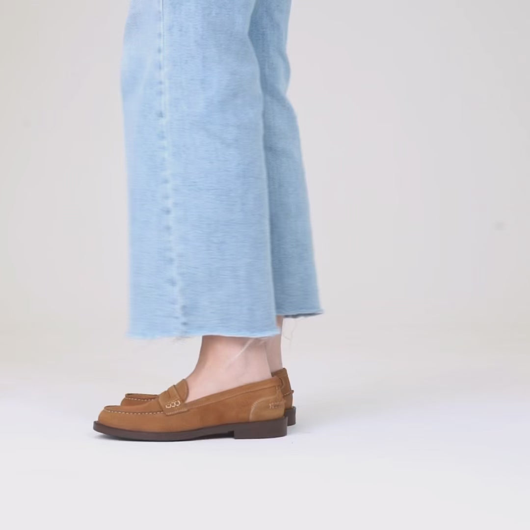 Mocassini Donna in Camoscio - Cuoio