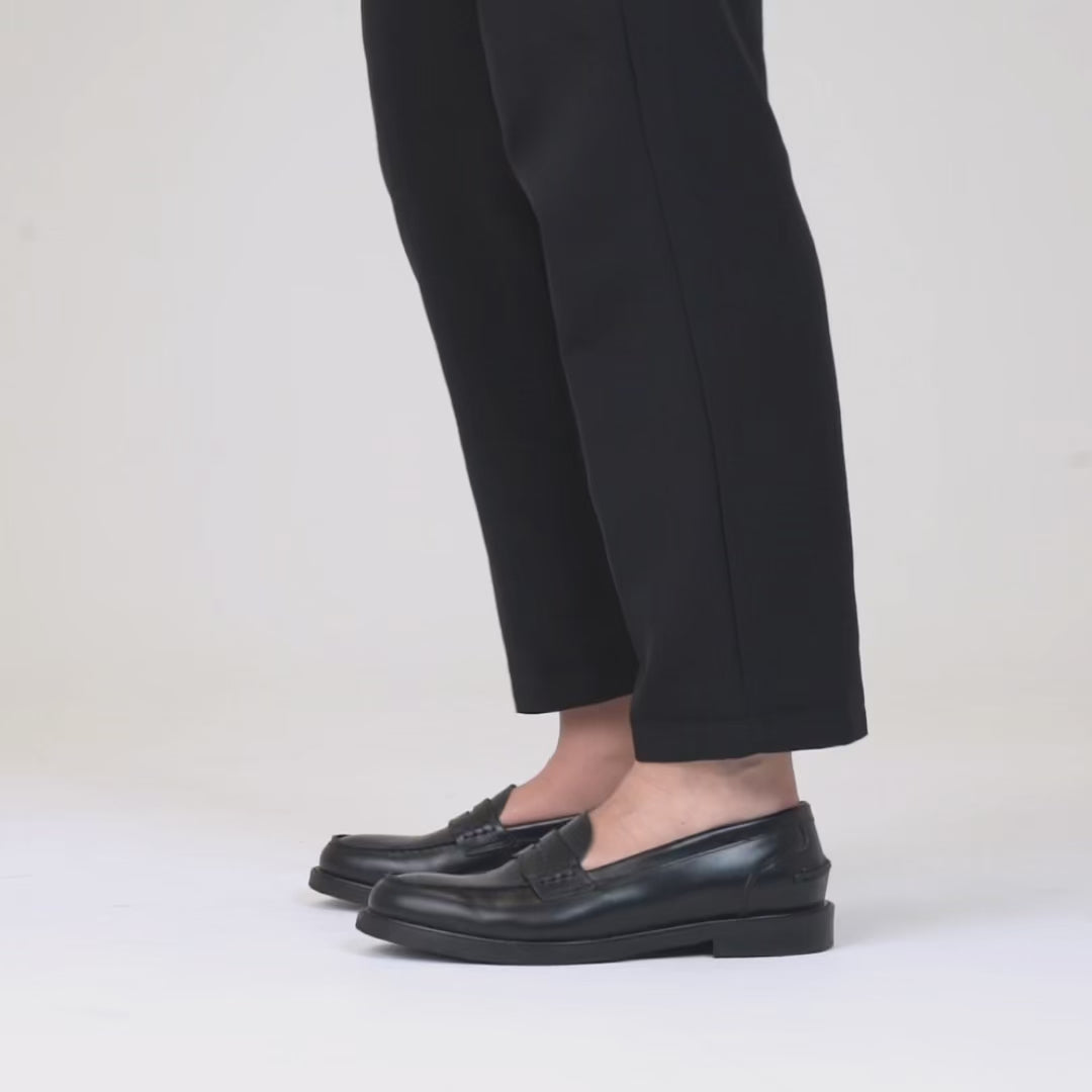 Mocassini Donna in Abrasivato - Nero