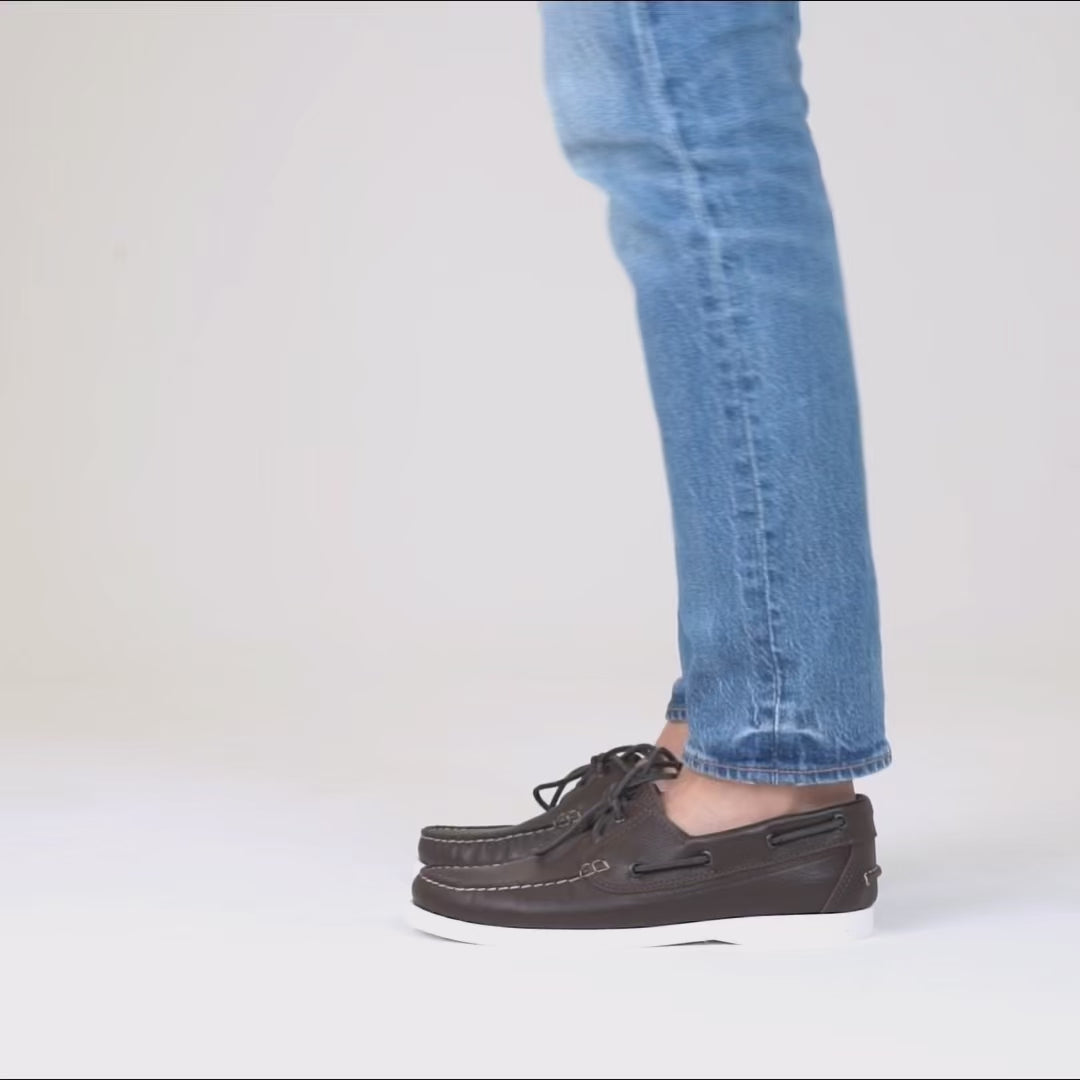 Mocassini Barca 01 con Lacci in Pelle - Testa di Moro