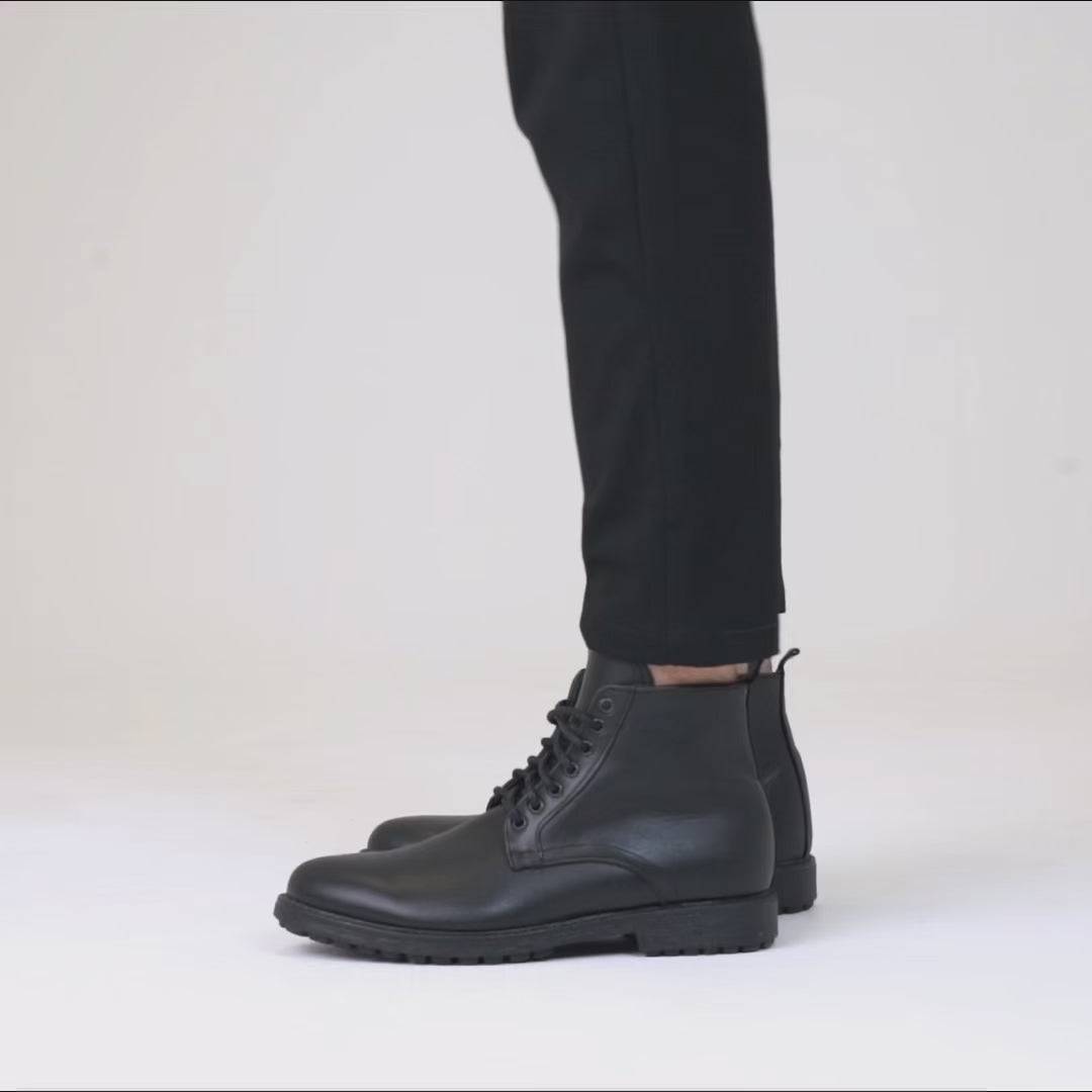 Stivaletti Lisci in Pelle - Nero