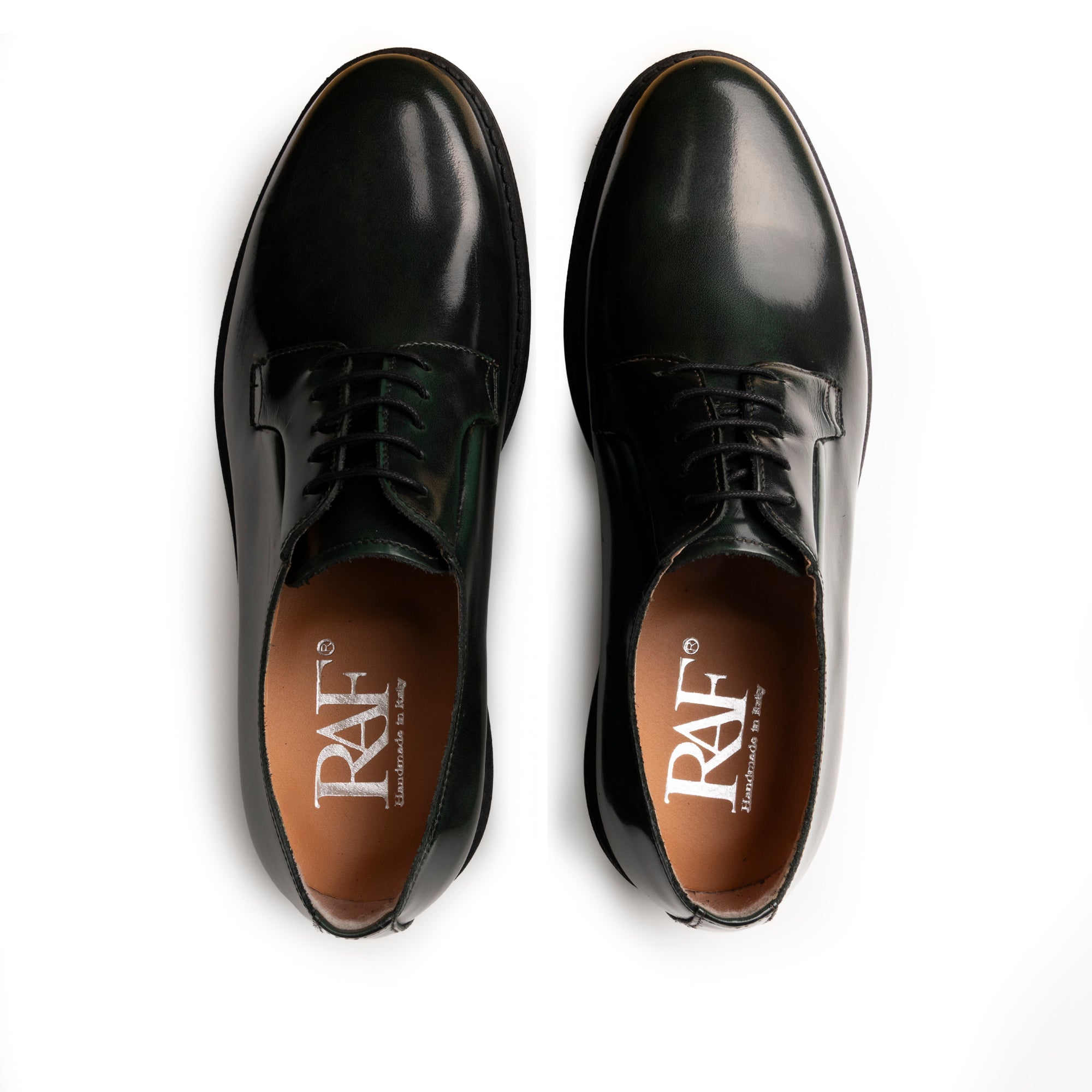 Stringate Derby in Pelle - Verde