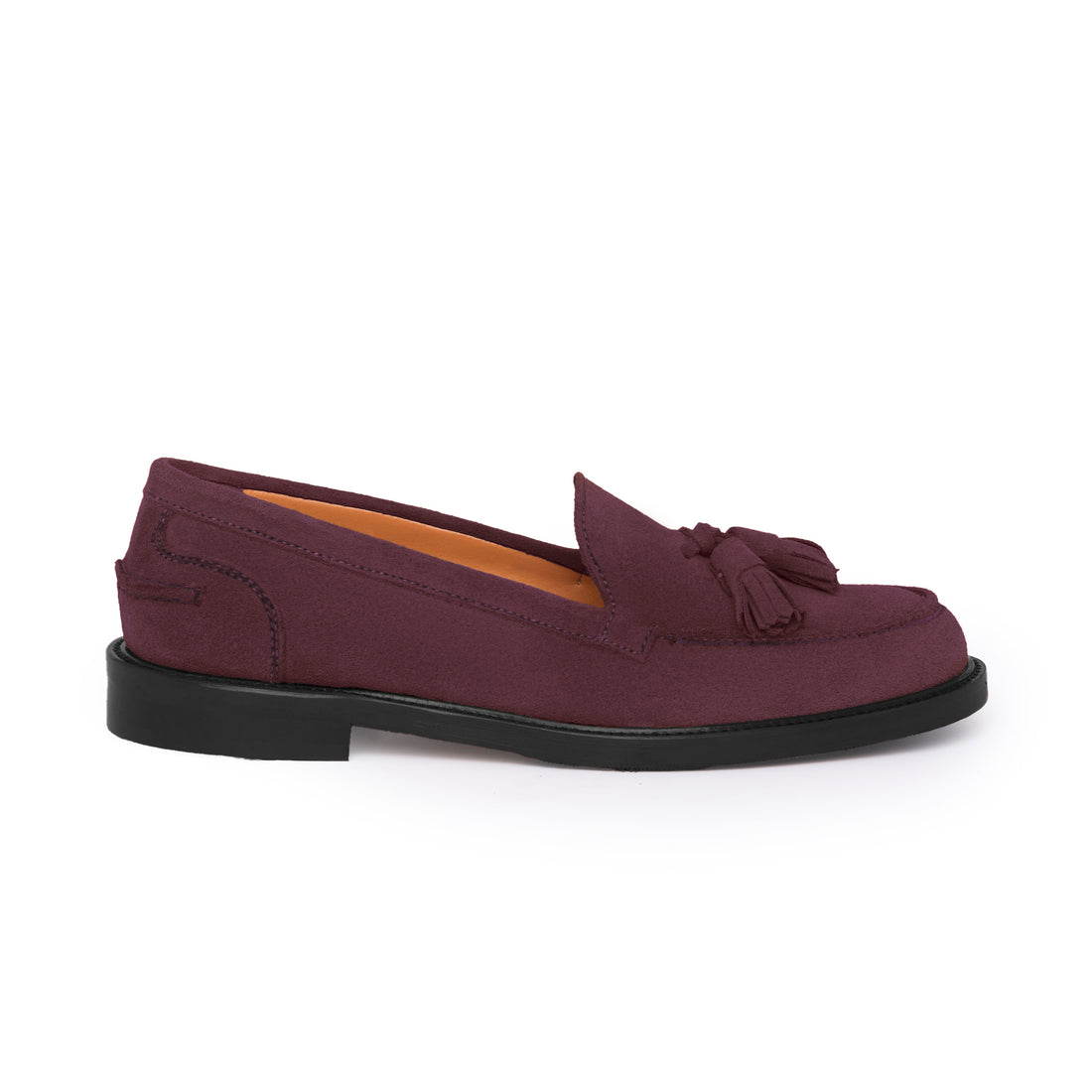 Mocassini  Donna con fiocco in Camoscio - Bordeaux