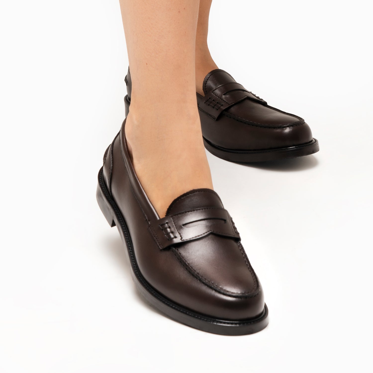 Mocassini Donna in Pelle Testa di Moro - Main Image