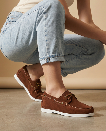 Mocassini Barca Donna Camoscio - Bruciato