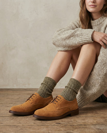 Francesina Donna in Camoscio - Cuoio