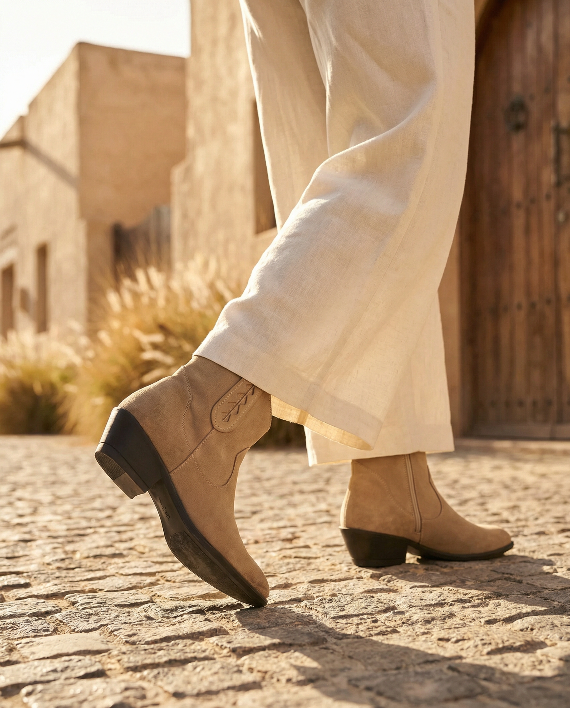 Stivaletti Donna Texani - Taupe