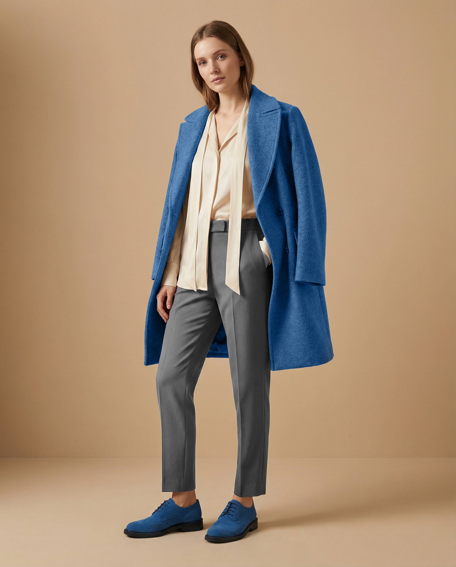 Francesina Donna in Camoscio - Cobalto