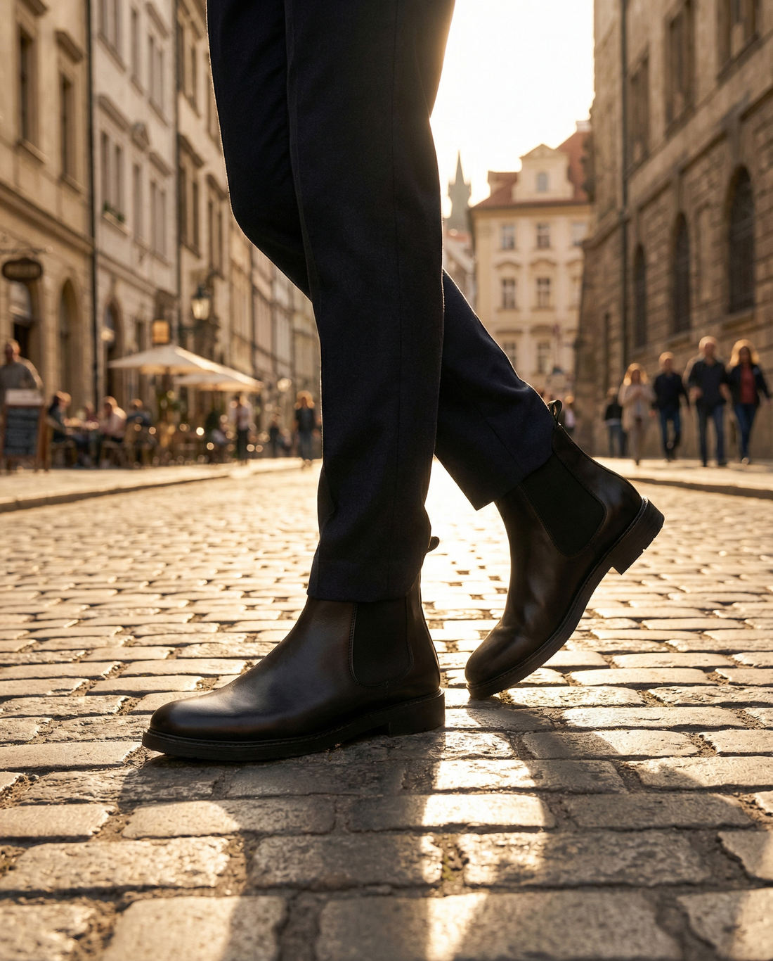 Stivaletti Beatles in Pelle - Nero