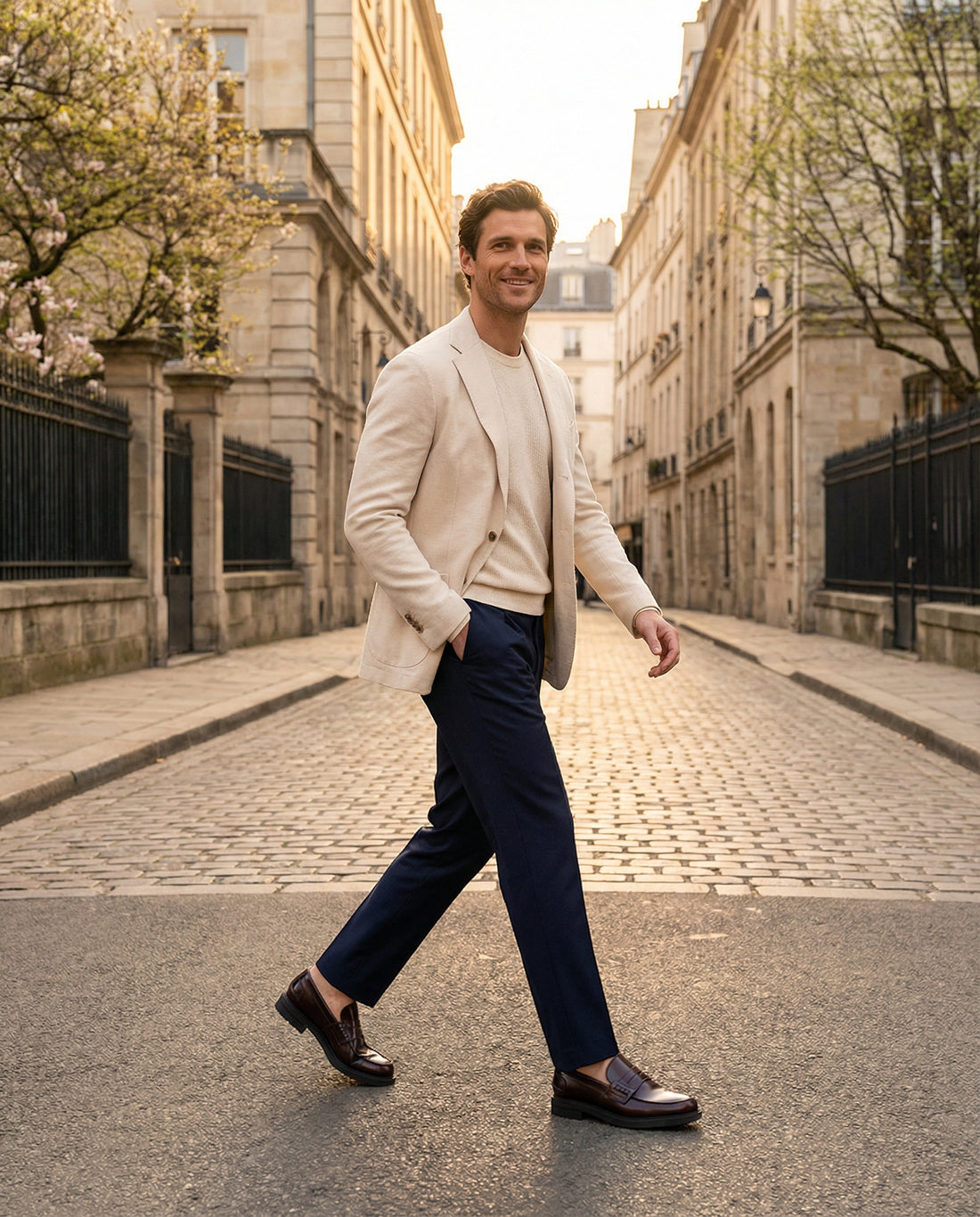 Mocassini college in pelle abrasivata - Bordeaux