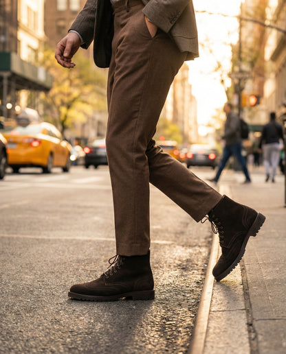 Stivaletti Decorati in Camoscio - Testa di Moro