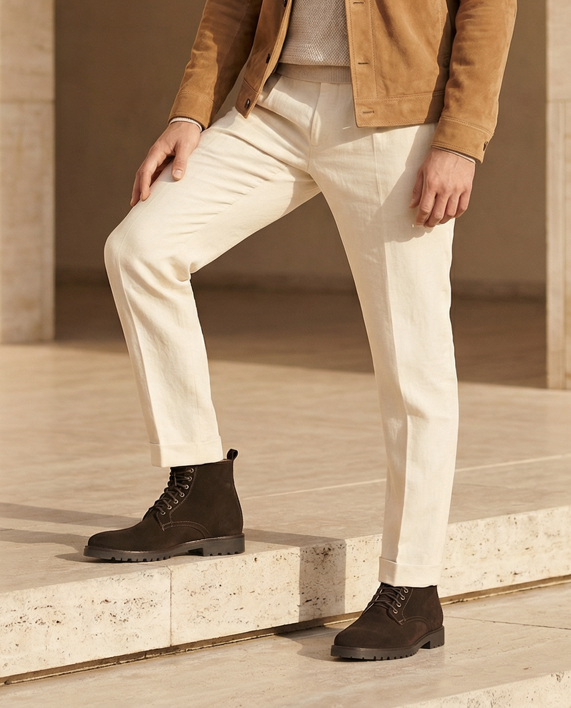 Stivaletti Lisci in Camoscio - Testa di Moro