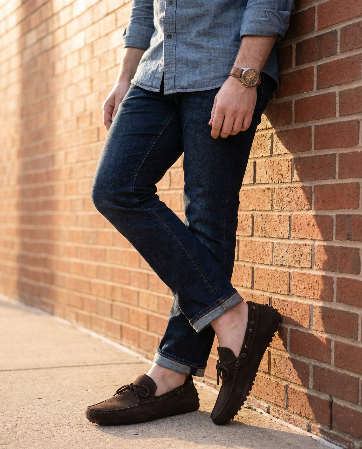 Mocassini Gommino in Camoscio - Testa di Moro